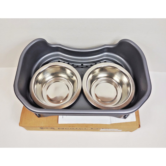 Neater Feeder - Express Model - Mess-Proof Dog Bowls Feed Station Small Grey - Picture 8 of 11